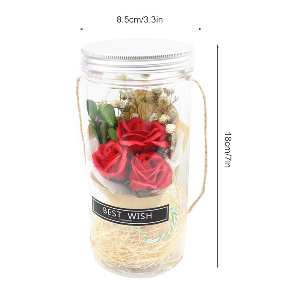 Romantic Eternal Rose Never Withered Rose Night Light Ing Bottle Preserved Flowers Soap Rose