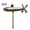 Durable Garden Spinner Wind for Outside Big Foot Riding Motorcycle/Truck/Airplane Metal Rotatable Yard Windmill with Stake Retro Courtyard Porch Patio