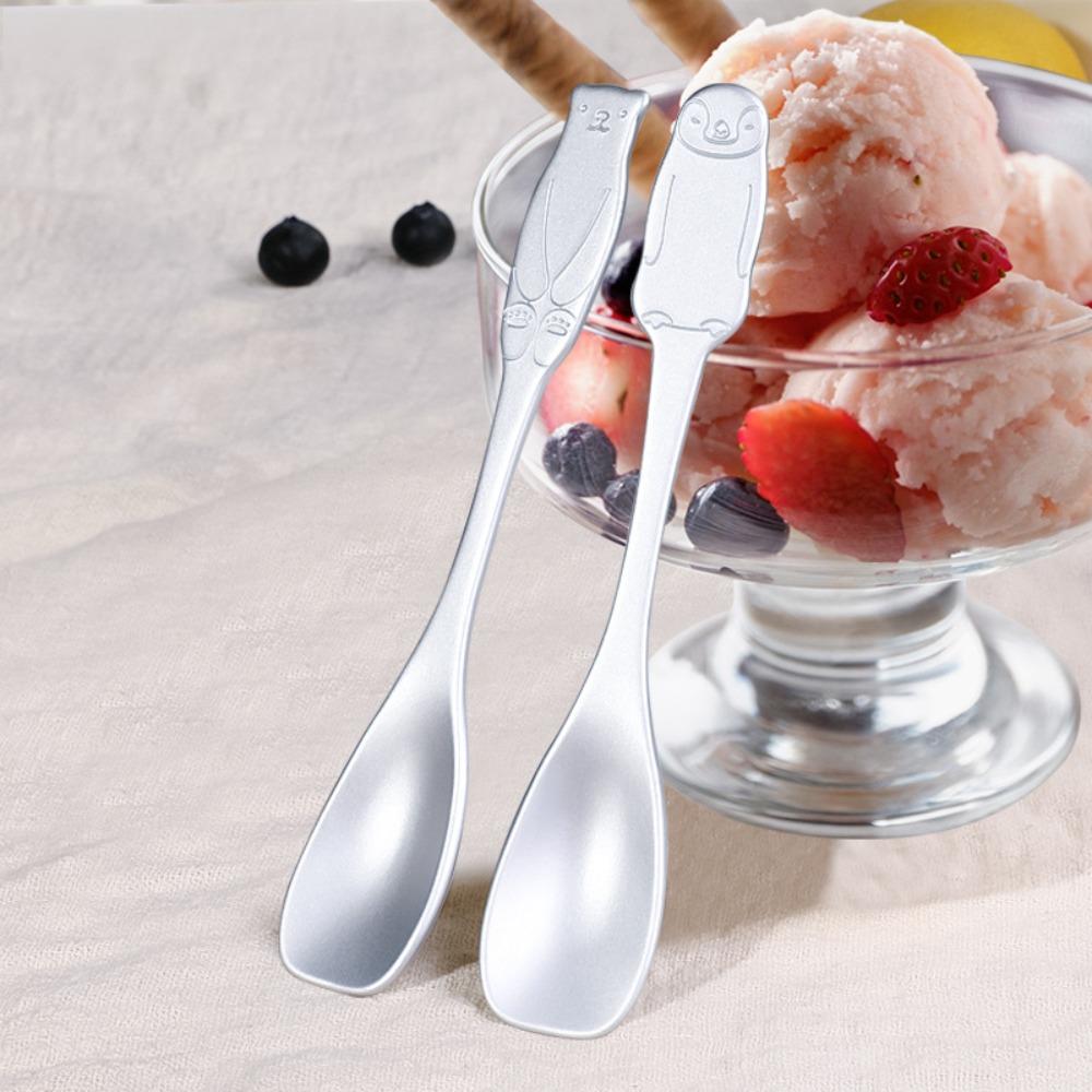 Japan Dessert Spoon Aluminum Coffee Spoon Kitchen Tableware Ice Cream Spoon Pudding