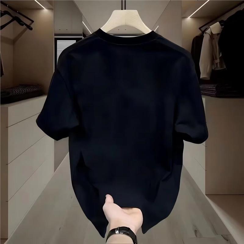 Мужская хлопковая футболка с коротким рукавом и принтом Модная универсальная футболка с круглым вырезом для мужчин и женщин Мужская