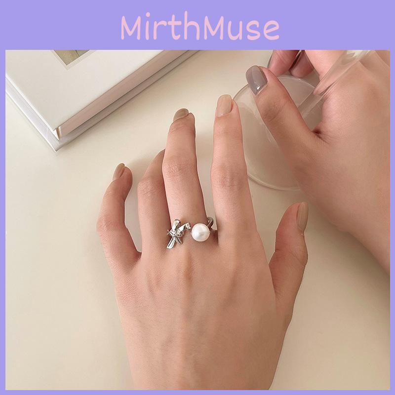 Elegant Butterfly Knot Ring For Women With Adjustable Size Chic Pearl Design For 2023 Spring Fashion