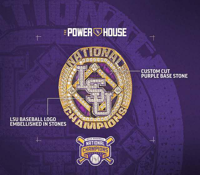 Кольцо чемпионата LSU по бейсболу 2025 года - Горячая распродажа