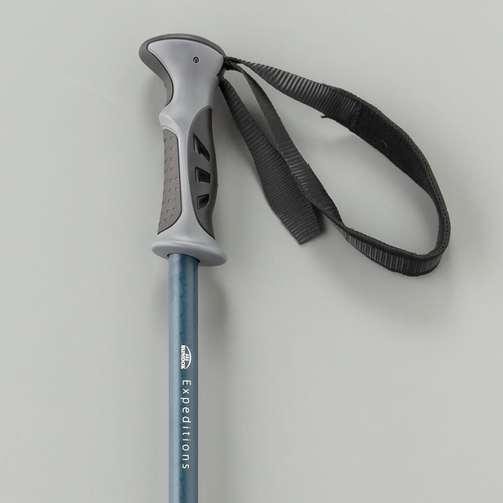 BUNDOK Trekking Pole System 3, Navy, I-Type, BD-463NV, Aluminum, Telescoping, Single Pole, with Snow Basket