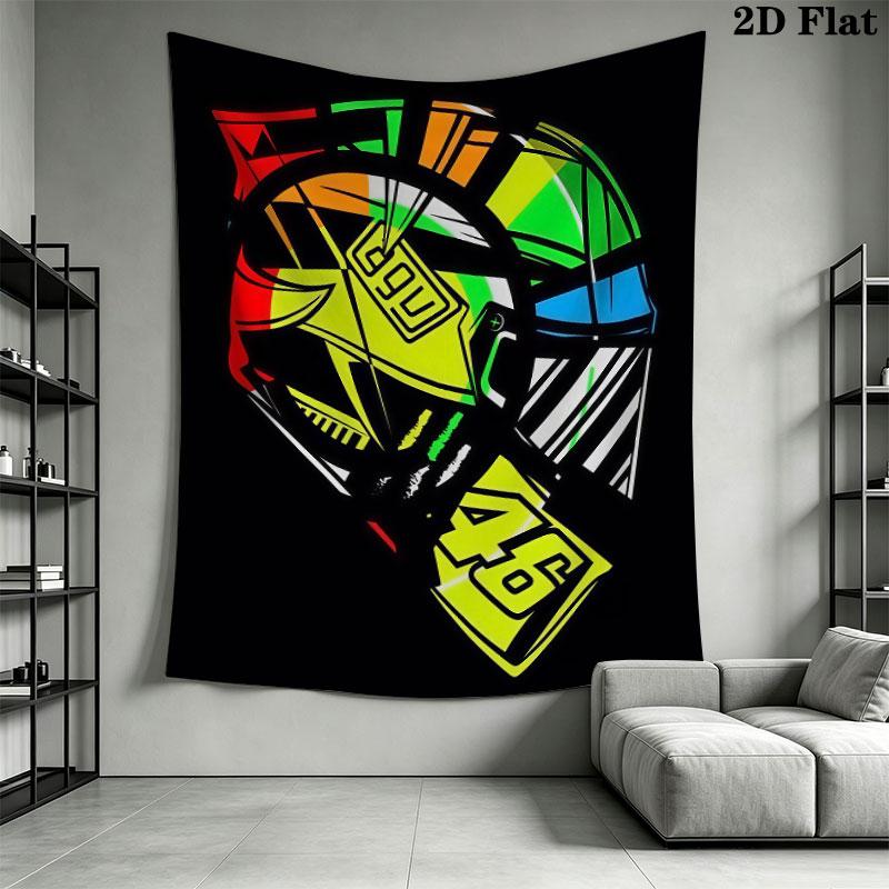 Rossi Flame Wall Tapestry Aesthetic Wall Hanging Printed Fabric Blanket Decorative Tapestries for Bedroom Living Room Home Decor