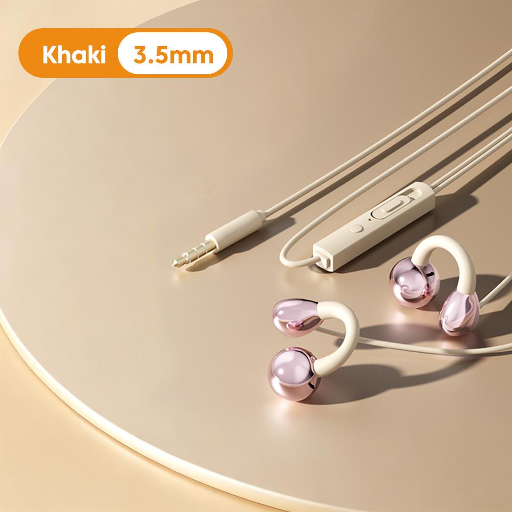 Проводные наушники с клипсой Type C 3,5 мм, с управлением, HIFI звук, спортивные вкладыши, игровые гарнитуры, наушники с HD микрофоном для iPhone 15 16 17