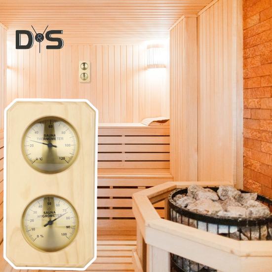 Термометр для сауны Большой экран Батарея не требуется Высокоточный настенный мониторинг температуры 2-в-1 Цифровой термометр для сауны Гигрометр