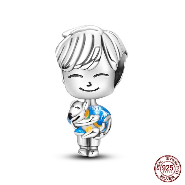 Мода Стерлингового Серебра 925 Сумочка Чемодан Подвески Бусины Подходит Fasion 925 Браслеты Изысканный Юбилей DIY Изготовление Ювелирных Изделий