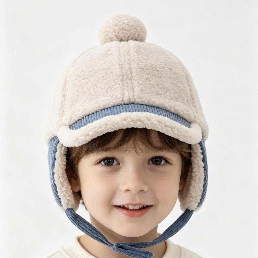 Thickened Kids Baseball Hat Cute Peaked Cap Cute Earflap Hat Skiing