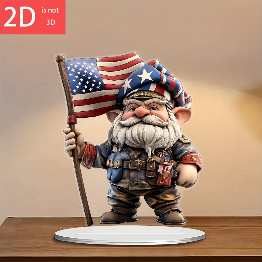 Independence Day Ornament,American Flag,2D Flat,Acrylic Decoration,Home Living Room,Entryway Crafts,Creative Ornament