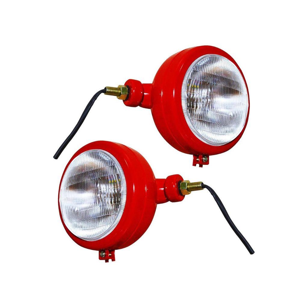 APSMOTIV Headlights+Butler with 12v Bulb for David Brown 700 800 900 1200 Massey Ferguson Tractor 35 35X 65 765 IH Tractor B250 B275 B414 B444 (Red)