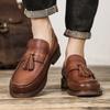 Мужская повседневная обувь из натуральной кожи, мужская обувь класса люкс, мужские мокасины для свадебного платья, туфли-лодочки, высокое качество, лоферы с кисточками