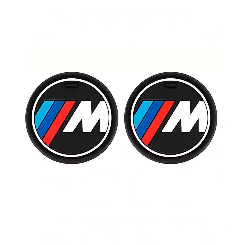 2Pcs Car Coasters Silicone Cup Holder Coaster Insert For BMW 3 5 Series X1 X3 X5 G01 G02 G05 F10 F30 F48 E83 E87 E90 G30 Sticker