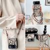 Crossbody Lanyard PU Leather Phone Case For Samsung Galaxy Z Flip 4 5G Flip3 Cover Fashion Snake Pattern Strap Chain Rope Fundas For Oppo Find N2 Flip