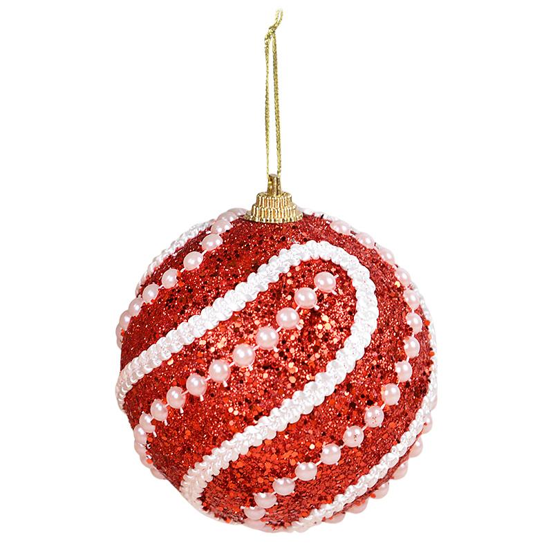 2/4 шт 8 см рождественские шары блестящие рождественские елки подвесные безделушки из пенопласта подвесные украшения рождественские украшения для дома 2024 Navidad