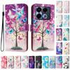 Butterfly Tree Luxury Painted Leather Case Wallet Book Style Cover for Infinix Smart 4 X653,Hot 9 Play,Hot 10 Play,Smart 6,X680,HOT 8,X650,HOT 40...