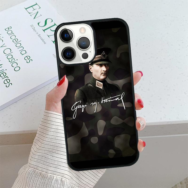Чехол для телефона с подписью Мустафы Кемаля Ататюрка Для iPhone 17 15 16 14 13 12 11 Pro Max Coque Для Apple PLUS fundas