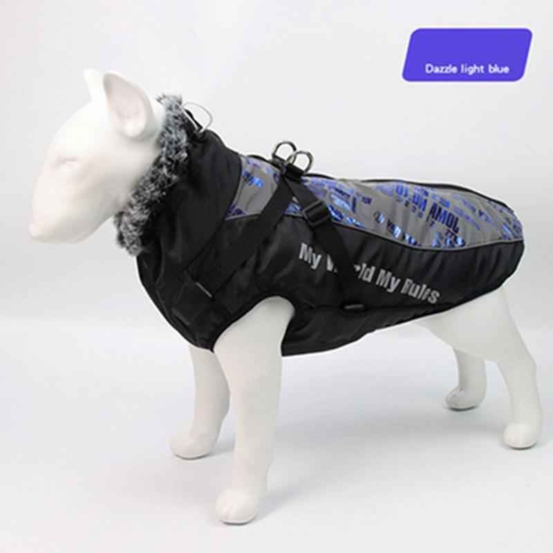 New Winter Dog Warm  Waterproof Clothes Reflective Font Clothes Waterproof Vest Pet Cat Jacket Pet Cotton Clothing For Small Medium Big Dogs XL-6XL