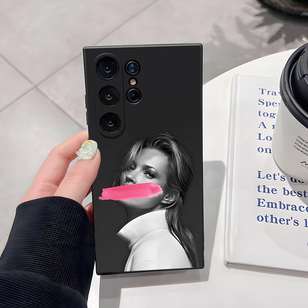 Sexy Supermodel Kate Moss Phone Case For Samsung S26 Ultra S25 Edge Ultra S23 S22 S21 S20 Ultra Plus S24 Fe Cover