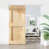 VidaXL Sliding Door and Hardware Kit 90x210 Cm Solid Pine, Interior Door, Interior Barn Door 3203263