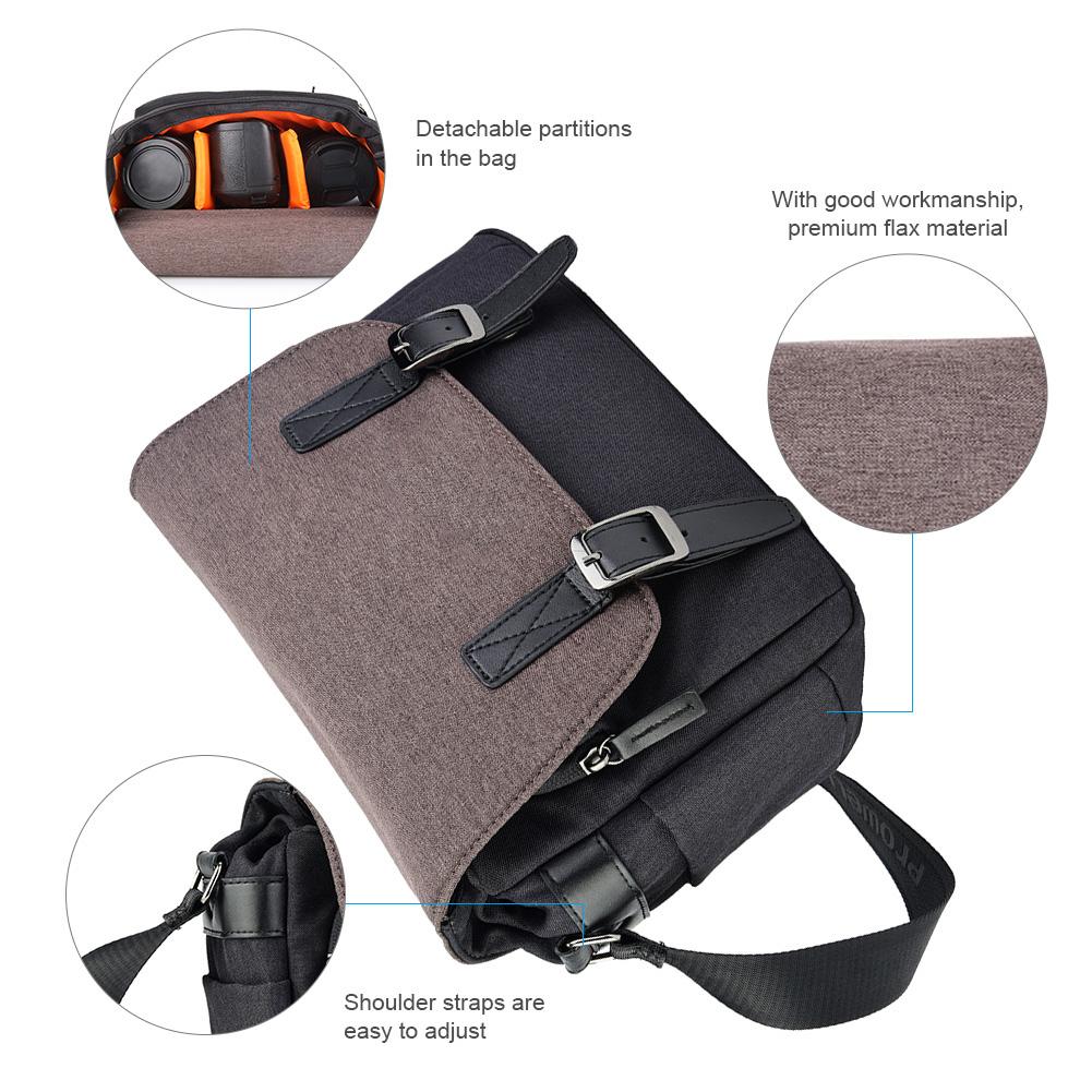   Camera Shoulder Bag Portable Case for NaCanon   NaSony(blue)