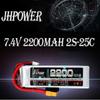 JHPower 7,4 В, 2200 мАч, 2S-25C Lipo аккумулятор с разъемом xT60 для радиоуправляемой модели дрона
