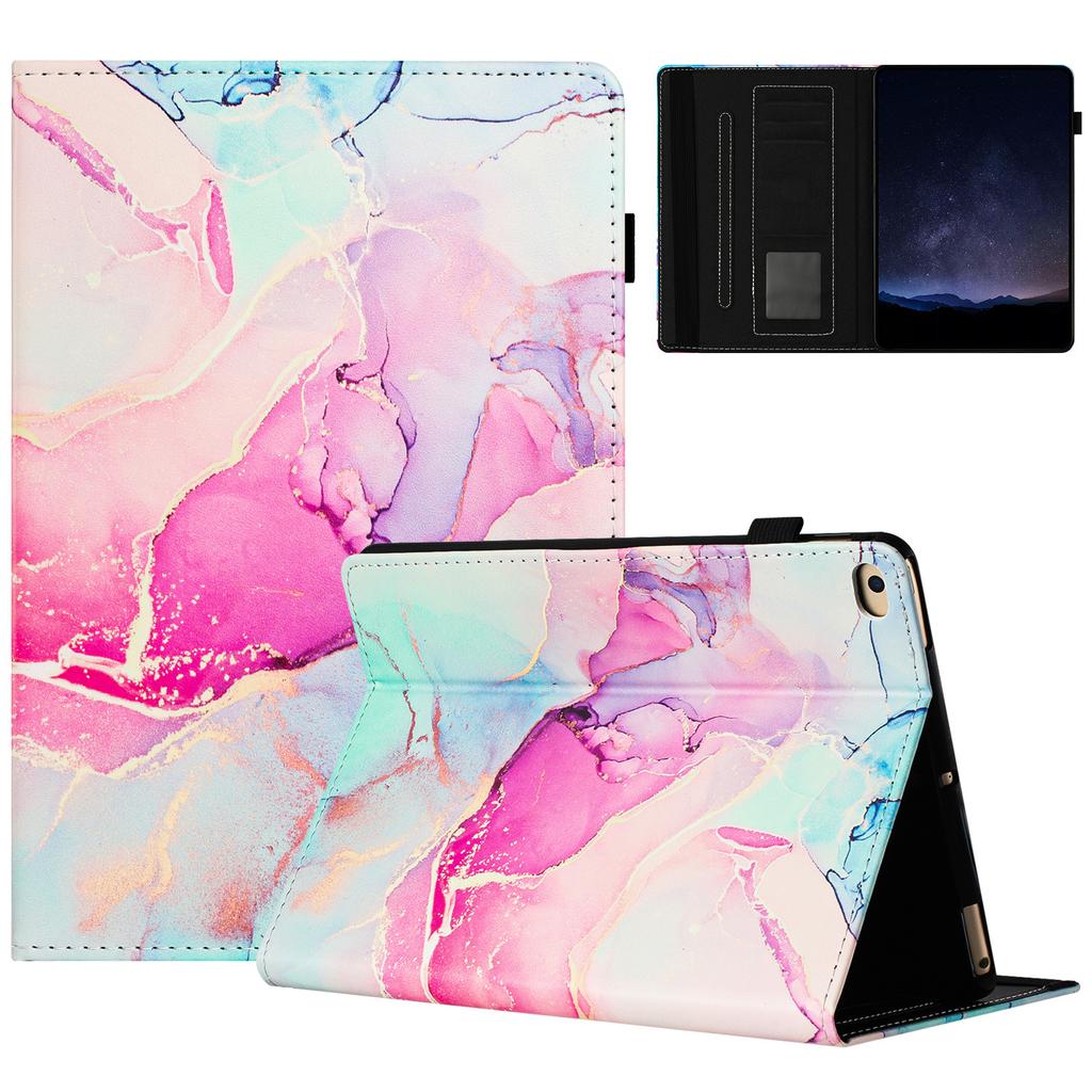 For iPad mini/mini 2/mini 3/mini 4/mini (2019) 7.9 inch Case Marble Leather Cover with Pencil Holder,Auto Wake/Sleep