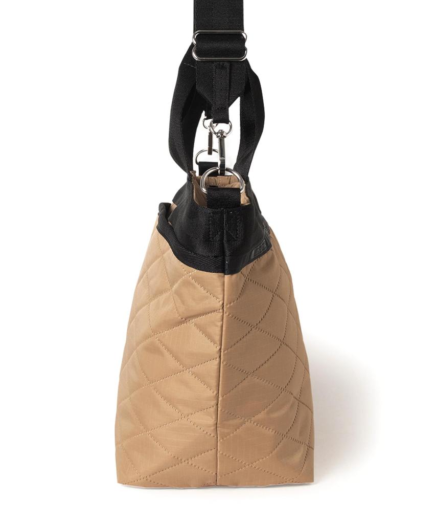 Сумка-тоут BUCKET с тиснением крест-накрест/1116/Коричневый