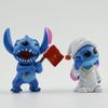 6 шт./комплект 7 см Кукла Стич Аниме Фигурки Кукла Стич Мультяшный Стич Игрушки Украшения Микро Торт Настольное Украшение Подарок