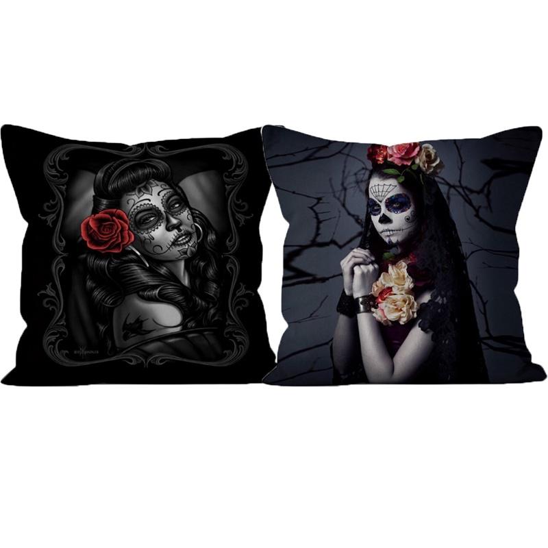 Timeless Halloween Cushion Cover With Vintage Horror Design