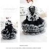 Dog Clothes Spring and Summer Thin Cat Princess Dress Black Lace Dress Hand-made Small Dog Pet.