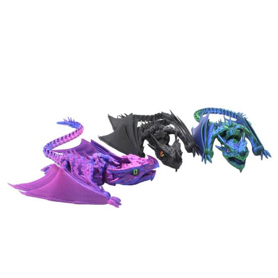 3D-печатная фигурка крылатого дракона, подвижные суставы, летающая фигурка дракона, шарнирная модель дракона, игрушка-фиджет, настольное украшение, орнамент