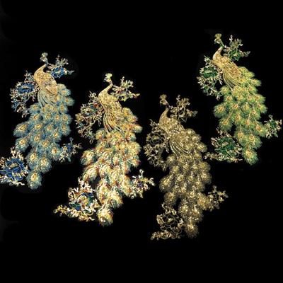 Нашивки с изображением Феникса для одежды, аппликация, пришивные нашивки с вышивкой, наклейки из ткани павлина, аксессуары для одежды