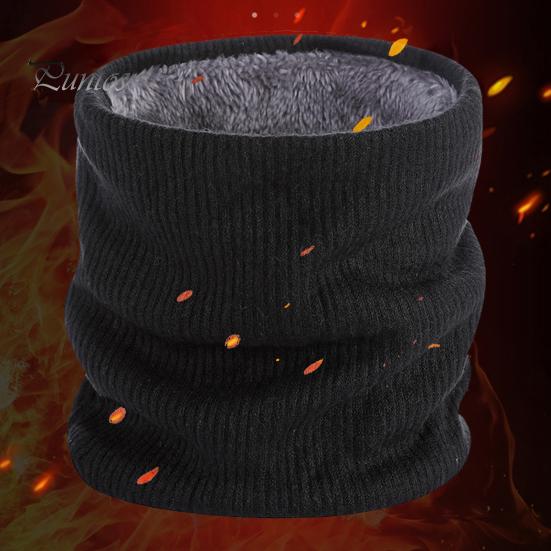 Autumn Winter Velvet Thickened Neck Gaiter Scarf Men Women Solid Color Elastic Scarf Windproof Thermal Insulation Neck Wrap