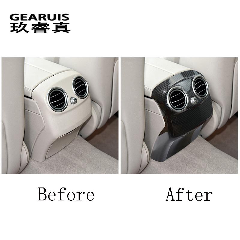 Для Mercedes Benz C Class W205 2015-автомобильный центральный подлокотник, панель заднего воздуховыпускного отверстия, наклейки на рамку, отделка