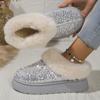 Winter Thick Soled Snow Boots For Women Cross-Border Large Size Plus Thicken Fur Plush Sequined Boots 36-43
