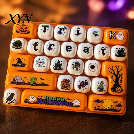 Мини-клавиатура с 26 клавишами Fidget Toy для снятия стресса, Хэллоуинская тематика с животными, Игрушка-поп-ит, Сенсорный стол для подарков на вечеринку