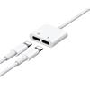 Dual Lightning Port Audio Adapter - Lightning - S-Y104 - White - For iPhone - Lightning Connector