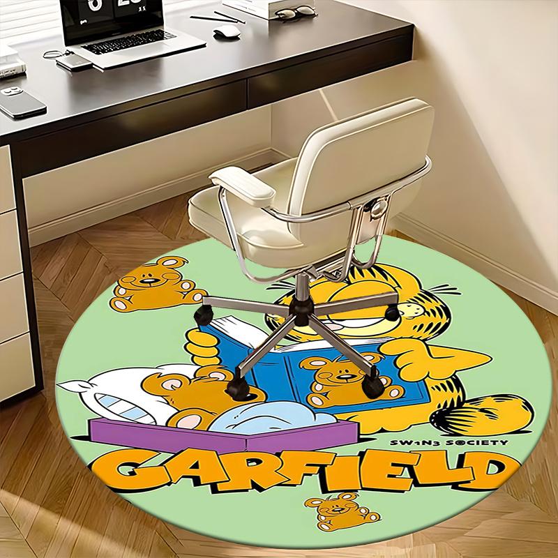 garfield,teddy bear Chair mat Round Rug Office carpet, Non slip, Suitable for Living Rooms, Bedrooms,Decor1205610a