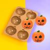 Силиконовая форма для выпечки Хэллоуинская тыква, 6 ячеек, DIY форма для выпечки тортов, для изготовления шоколада, помадки, кексов, антипригарная