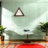 Wall Clock Triangle Shape Handmade 12 Inch Wooden Wall Clock Antique Style Home & Office Studio Decoration Gift Item