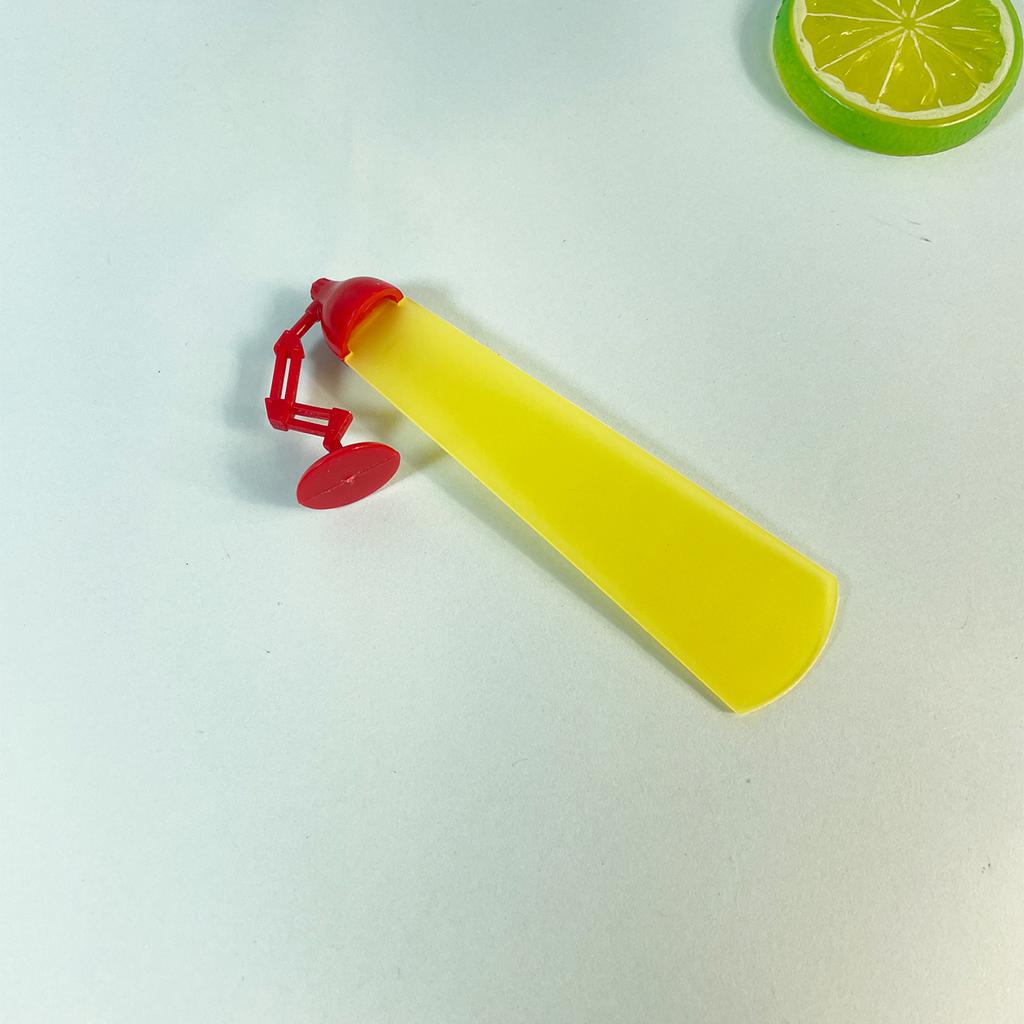 1Pc Creative Desk Lamp Shaped 3D Plastic Bookmarks Simulation Light Highlight Transparent Reading Board Student Teacher Gifts