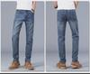 Мужские узкие прямые эластичные деловые повседневные легкие джинсы