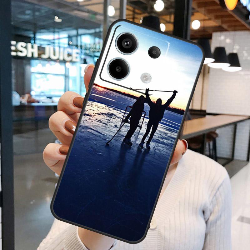 Чехол для телефона Xiaomi Redmi Note 11 9 10 12 13 14 15 Pro Plus Redmi 15 15C 10C 12C 13C 14C с рисунком клюшки и шайбы