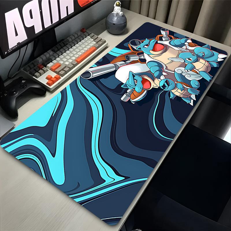 Mouse Pad Large Gaming Accessories Computer Gamer Keyboard Pad P-Pokemon Squirtle Laptop Desk Mouse Mat XXL Rubber Base Mousepad