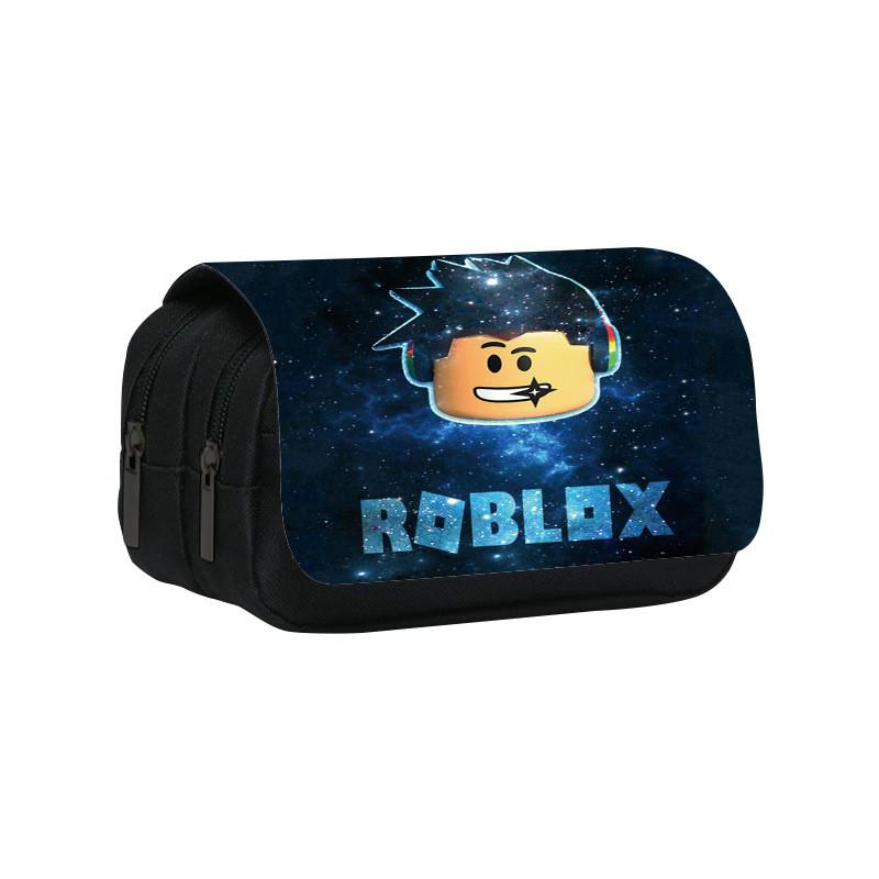 Roblox Паттерн Двухслойная Флип-Крышка Студенческая Канцелярская Сумка-Пенал Для Детей и Подростков