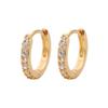 Miniround Rhinestone Hoop Earrings, Stylish, Luxurious, And Simplegold Ear Cuff Earrings.