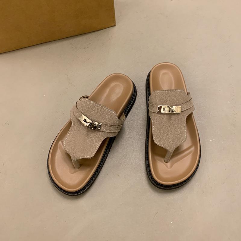 Тапочки женские для улицы лето 2025 новые модные универсальные шлепанцы обувь Boken повседневные сандалии