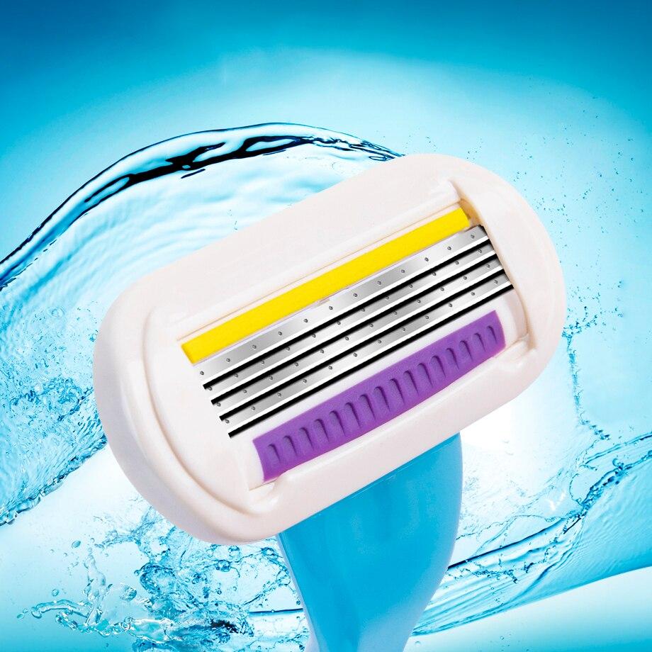 Высококачественный женский бритвенный набор для тела и бикини с алоэ, безопасная бритва со сменными головками Venus