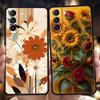 Чехол для телефона с подсолнухом для Samsung Galaxy S24 S23 S22 S20 S21 FE Ultra S10 S10E S9 S8 Plus 5G Силиконовый Мягкий Чехол Coque Capas Сумки
