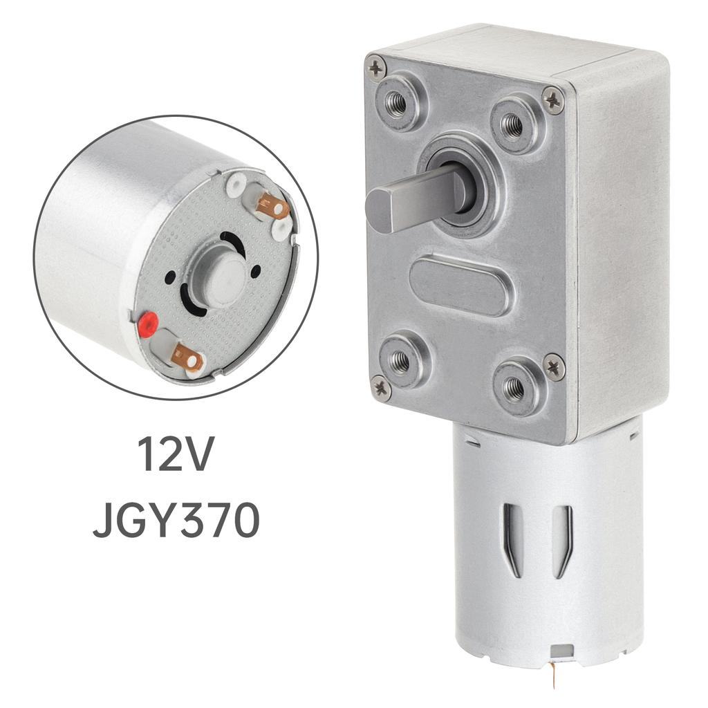 12V JGY-370 DC Червячный Мотор-редуктор Электродвигатель Высокий Крутящий Момент Двигатель Вращения с Монтажным Кронштейном, Червячный Мотор-редуктор, 6 - 160 об/мин